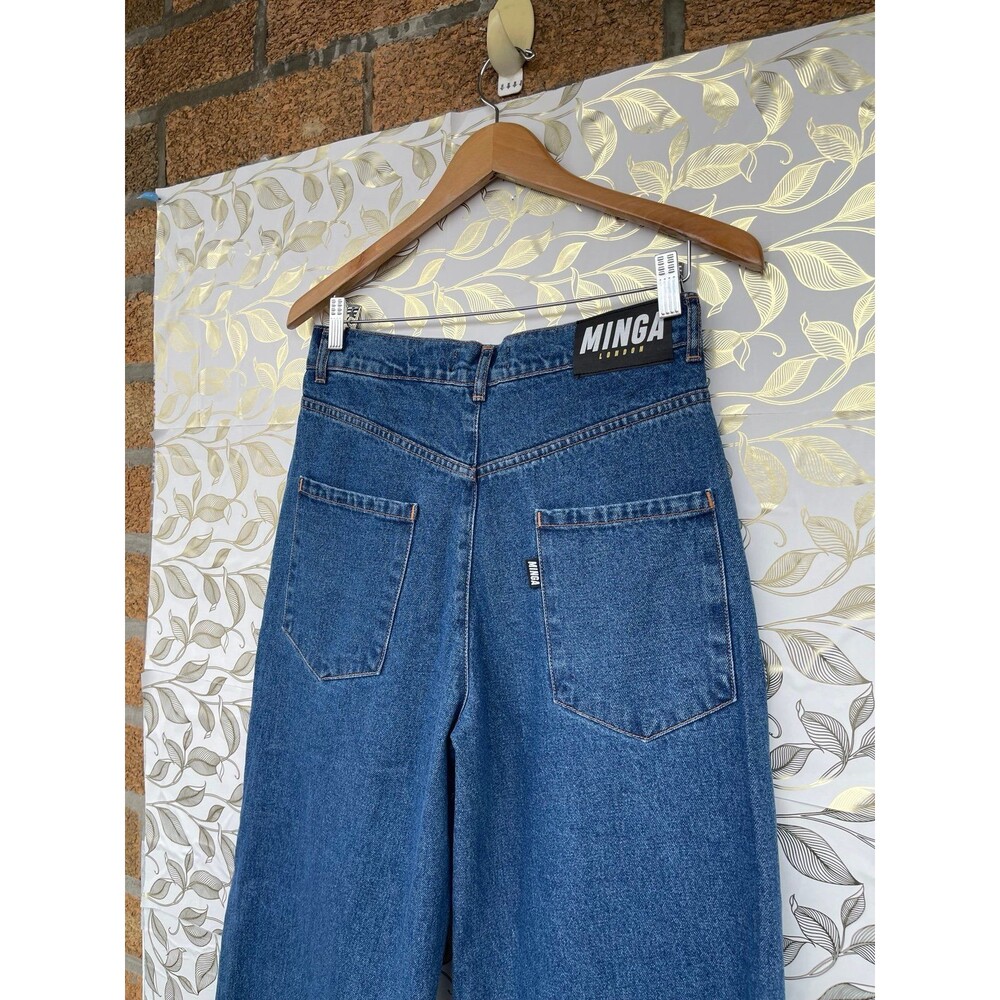 Minga London Butterfly Patch Wide Leg Skater Jeans Y2K Indie Aesthetic size 4 - Picture 10 of 12